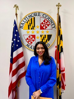 Yvonne Harper at the Baltimore County seal