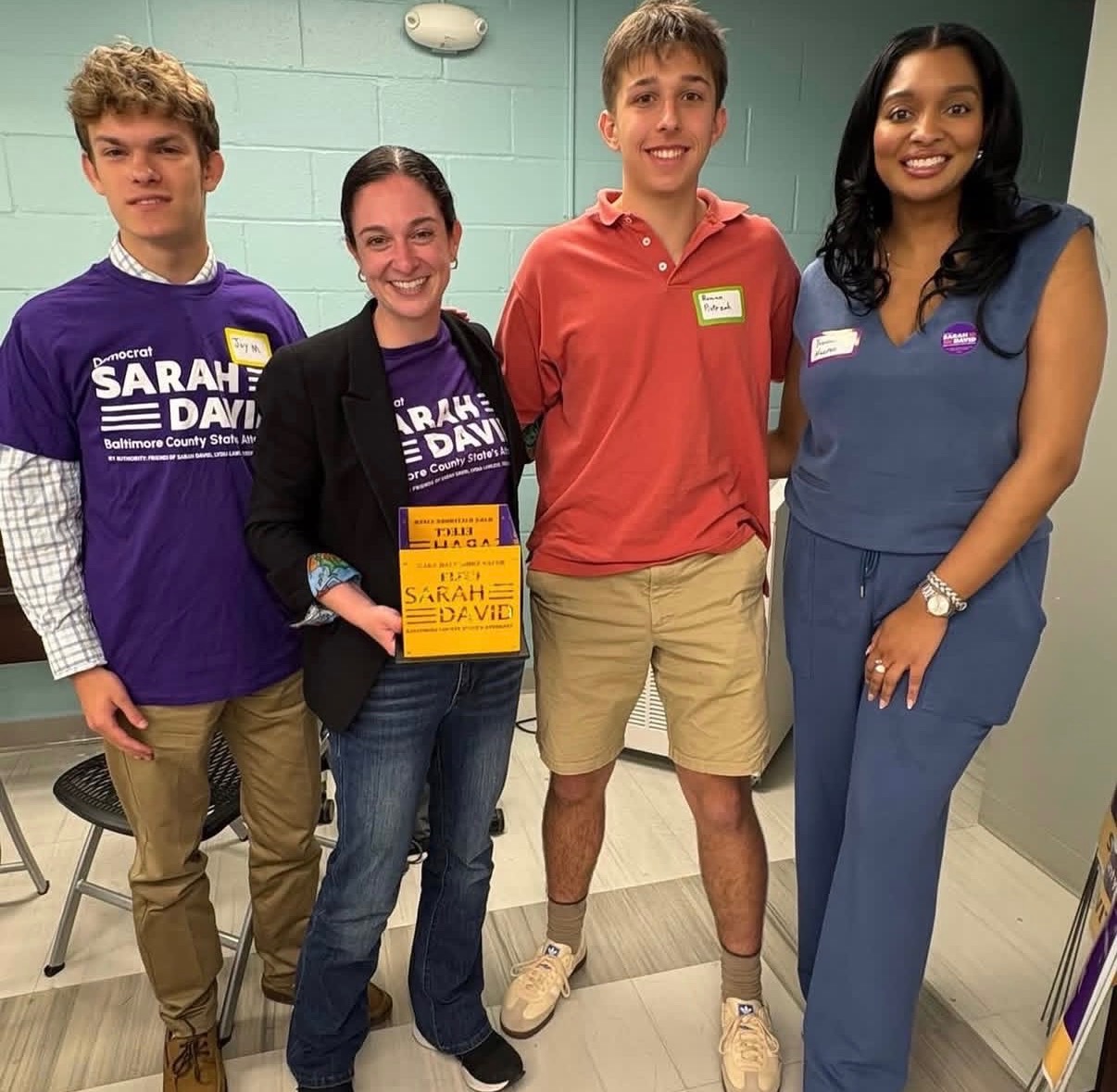 Yvonne Harper volunteering at a campaign event